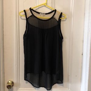 Black sleeveless sheer Blouse
